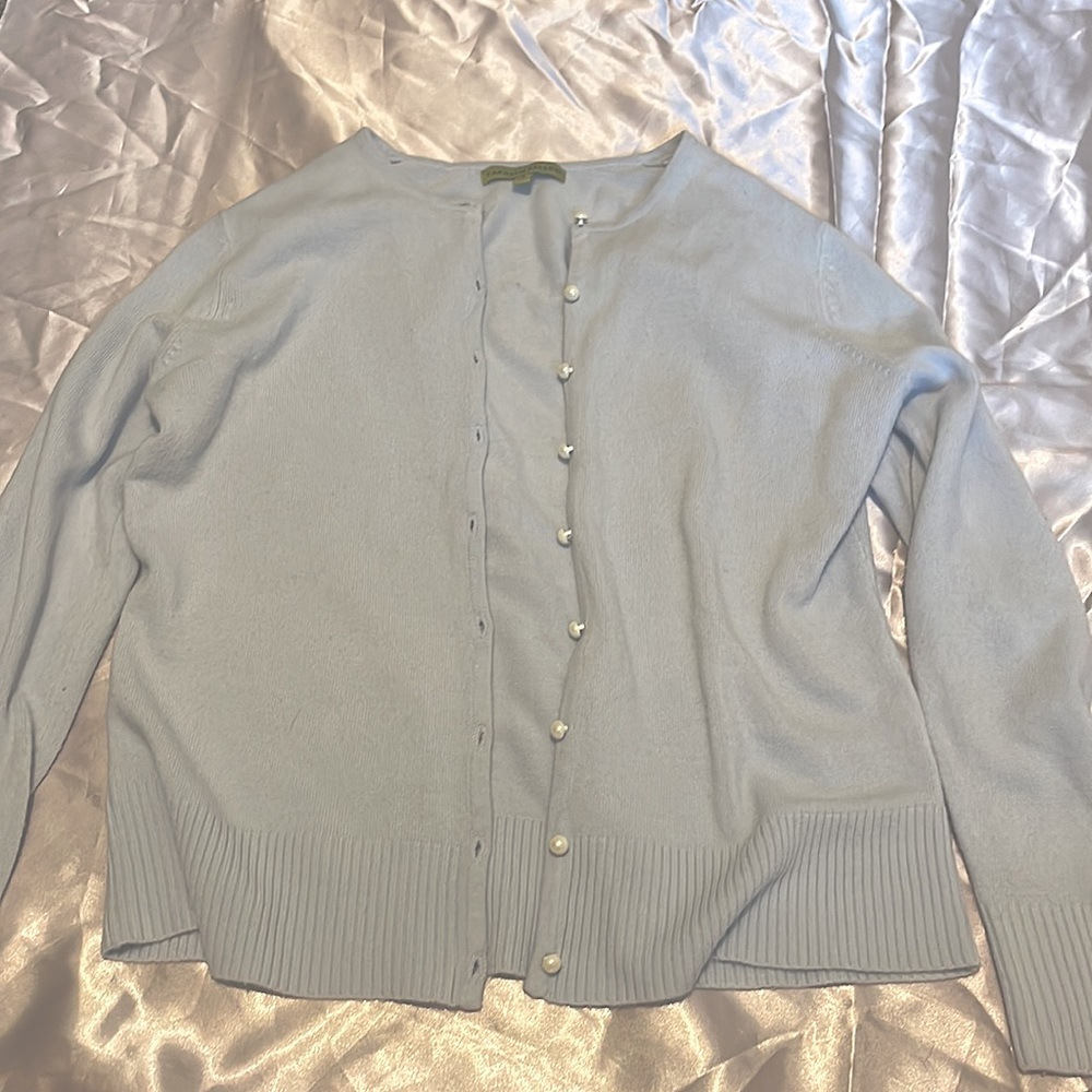 Petite/small light blue cardigan extremely soft.